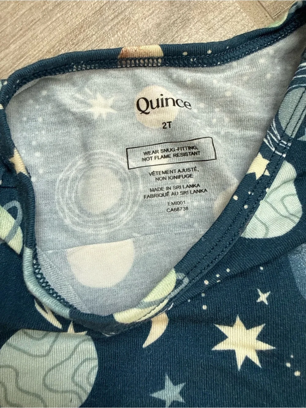Kids Quince Bamboo Long Sleeve Pant Pajama Set Celestial Dreams 2T Toddler